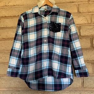 (Girls) Dark tone flannel